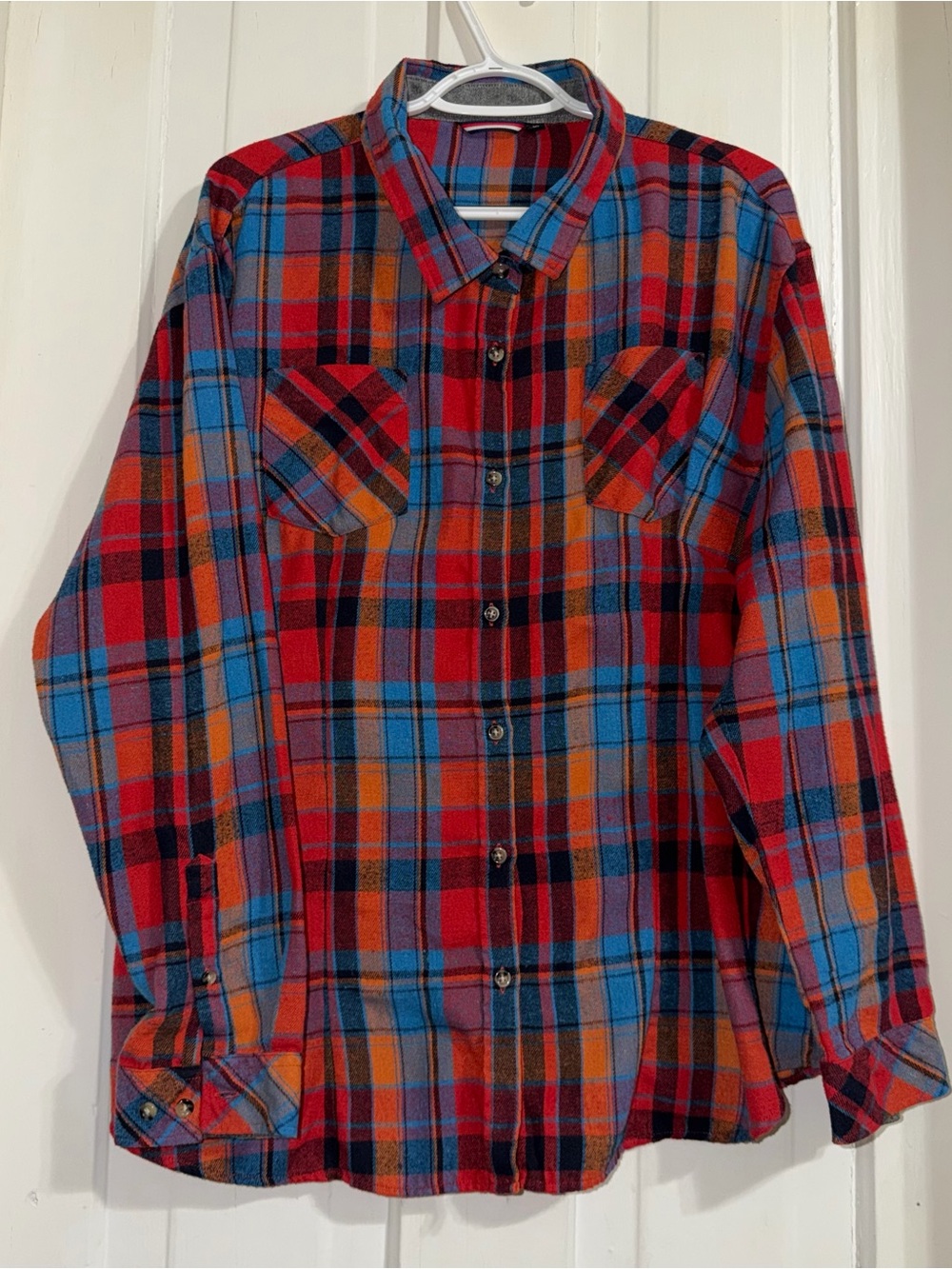 Men's size XL flannel shirt Red & Blue Plaid Flannel Shirt